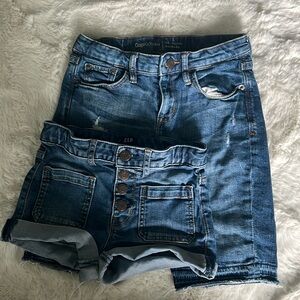 Girls Gap Jean Shorts! Both Stretchy w Adjustable Waist